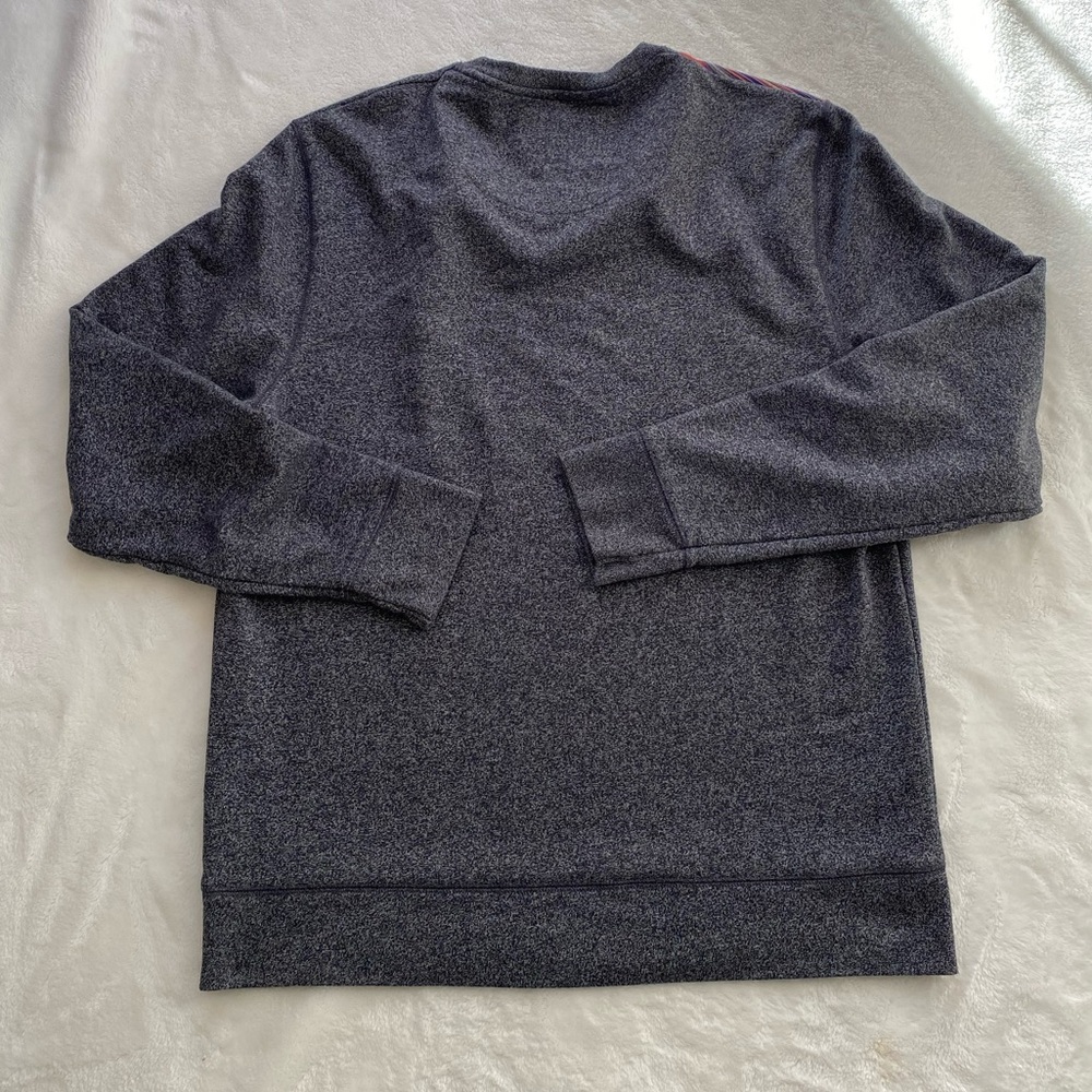 Burton Gray Crewneck Pullover Sweater Elbow Patch Large Preppy Casual Gorpcore - Picture 7 of 7
